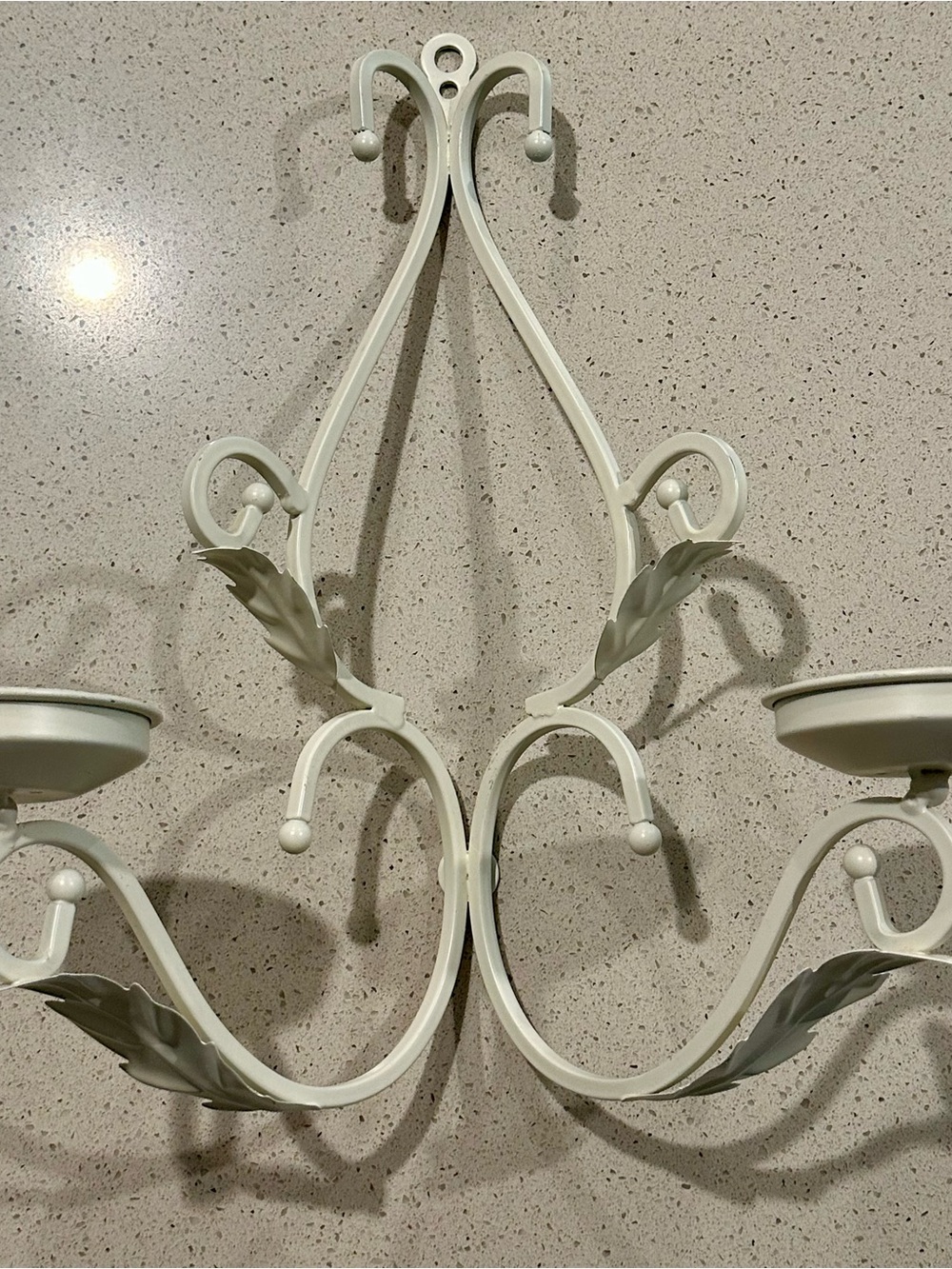 White Decorative Metal Wall Sconce